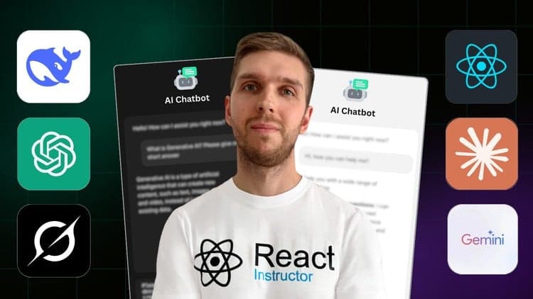 React.js AI Chatbot built with ChatGPT and Gemini AI - Free Udemy Course