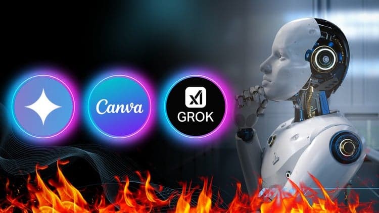 Learn Graphic Design Using AI Canva Gemini and Grok Imagine - Free Udemy Course