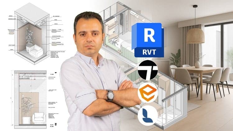 Revit 2026: Interior Design + Modeling + Rendering From Zero - Free Udemy Course
