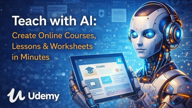 Teach with AI: Create Online Courses, Lessons & Worksheets - Free Udemy Course