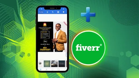 Fiverr Freelancing with SmartPhone Graphic Design Skill