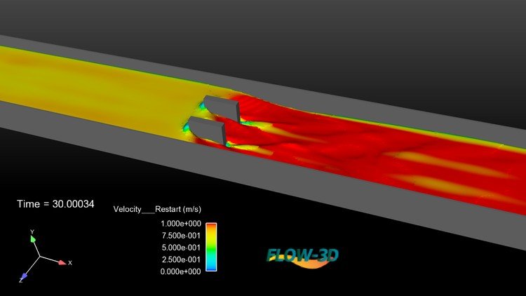 CFD simulation using FLOW-3D